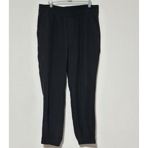 Old Navy Black Jogger Pants Comfort Waist Elastic‎ Ankle Size L